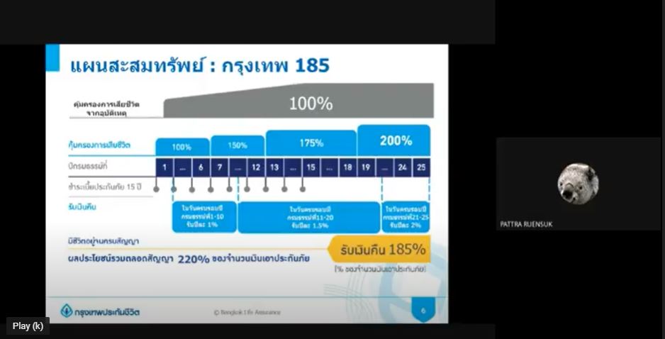 อบรมผลิตภัณฑ์ประกันชีวิต กรุงเทพประกันชีวิต